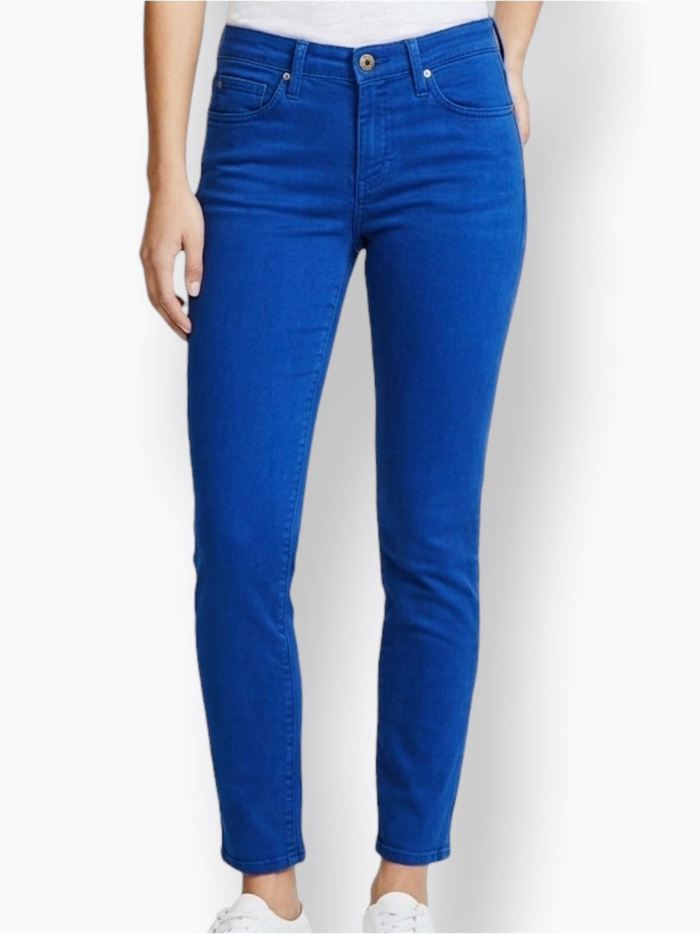 AG Adriano Goldschmied Stevie Slim Straight Ankle Royal Blue Jeans w Stretch